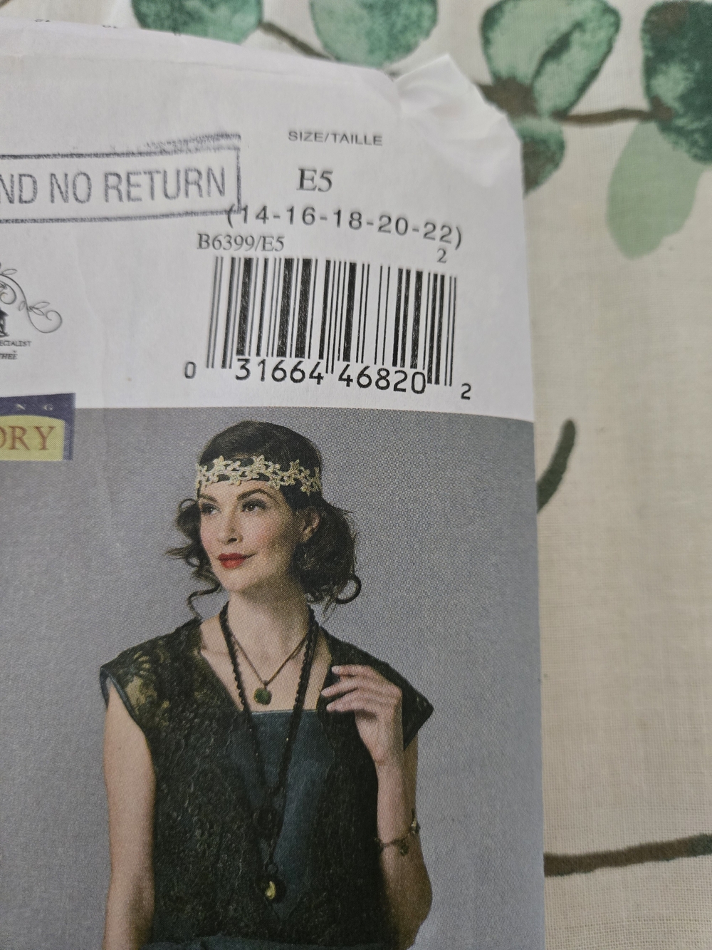 Butterick Flapper Style Maxi Dress Pattern - Picture 3 of 4